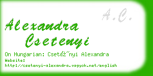 alexandra csetenyi business card